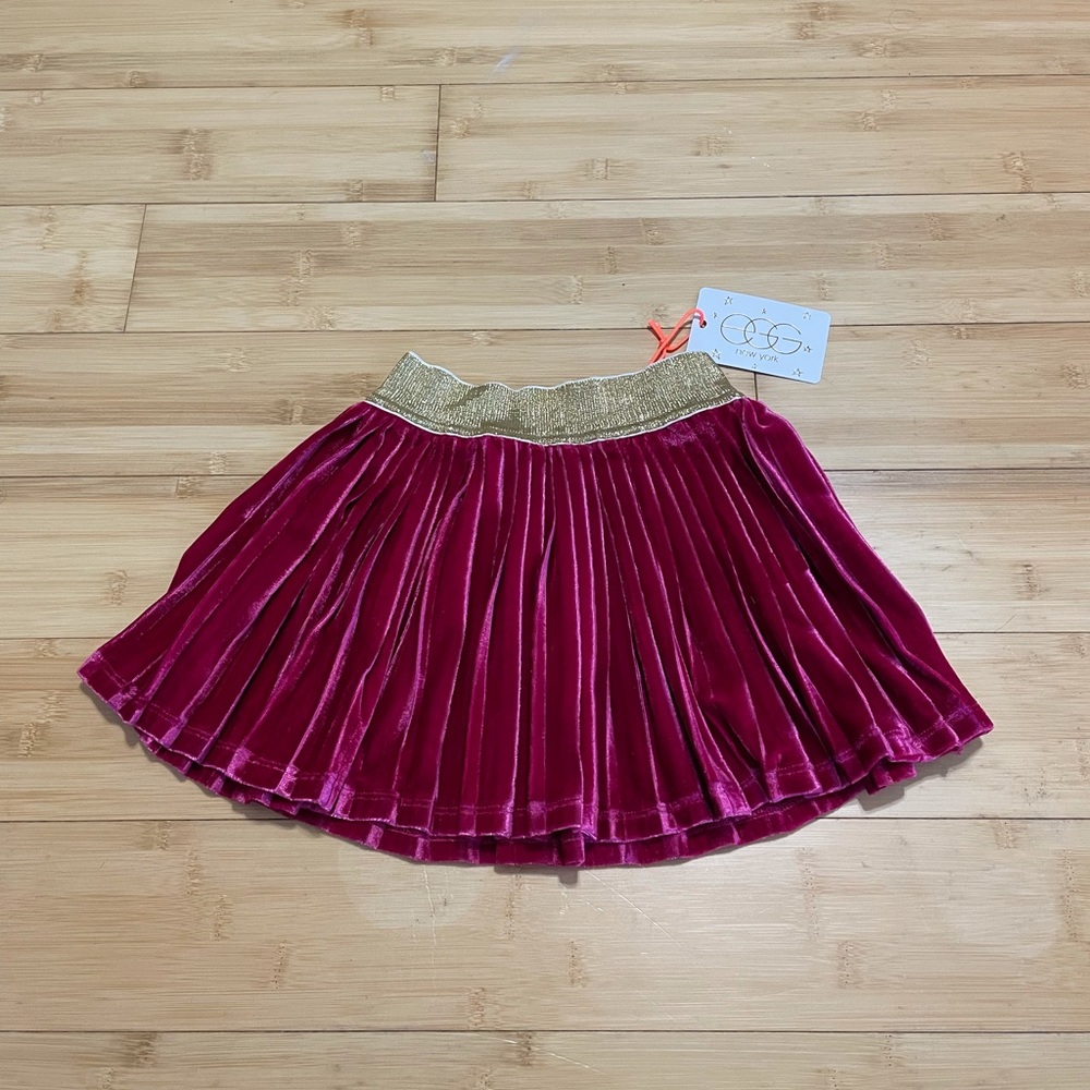 Velvet Skirt in BERRY
